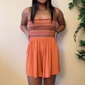 Strapless Smocked Romper